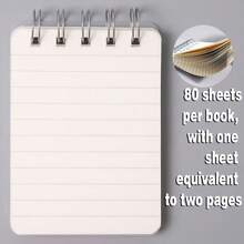 3pcs Mini Flip Pocket Notebooks - 80 Sheets 160 Pages, Portable Grid Line Double Page Design, Memo Paper Quality, Suitable For Students, Professionals, Scheduling And Instant Organization, Minimalist Style, Premium Material - Lined/Grid/Blank Options - one-size - View 3