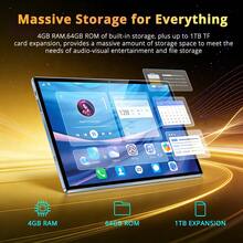 Qetupa 10.1 吋 Android 15 平板電腦，附保護殼、鍵盤與滑鼠，4GB RAM + 64GB ROM/8GB RAM + 128GB/256GB ROM（支援 1TB SD 卡擴充），5MP 前置鏡頭與 13MP 後置鏡頭，6000mAh 電池（不含適配器） - 橘色 - 查看 5