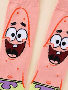 SpongeBob SquarePants 1Pair Random SquarePants Cartoon Crew Socks, For Streetwear & Casual Looks, Cute For School Uniform & Daily Wear - Multicolor - View 3