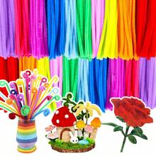 100pcs Mixed Color Soft Fiber Strands, Suitable For Handmade Decoration, Crafts And Project Making, Random Colors, Great For Flower & Animal Shapes - Mixed Colors 100pcs - View 7