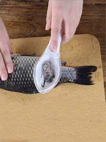 1pc Fish Scale Remover With Collector, Quick Fish Scale Scraper Tool, Kitchen Food Preparation Accessory, Portable Cooking, Outdoor Fishing And Camping Fish Processing Tool, Easy To Clean Seafood Preparation Gadget, Practical Gift For Family And Loved Ones - View 8