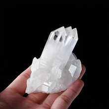 1pc Clear Quartz Clusters, High-Quality Minerals, Bohemian. Suitable For Home, Office, And Desktop Use. Decorative Stones For Aquariums And Gardens. - White Crystal Clusters - View 9