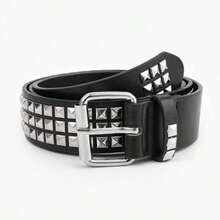 1 Stück Herren Niet Punk Stil Stift PU Leder Gürtel, geeignet für Halloween, Sommer, Schule lässig, Geschäftsanlässe, kann als Freund, Ehemann, Vater, Herren Alltags-Accessoire, Modeartikel, Teenager, Outdoor, Urlaub, Sport, Reise, Bohemien Stil, Vintage Herbst Accessoire, geeignet für Teenager, Jugendliche, Herren, lässig, Outdoor, Sport, Urlaub, Abschlussgeschenk, Geburtstagsgeschenk, Alltagskleidung. - Verschiedenfarbig - Übersicht 1