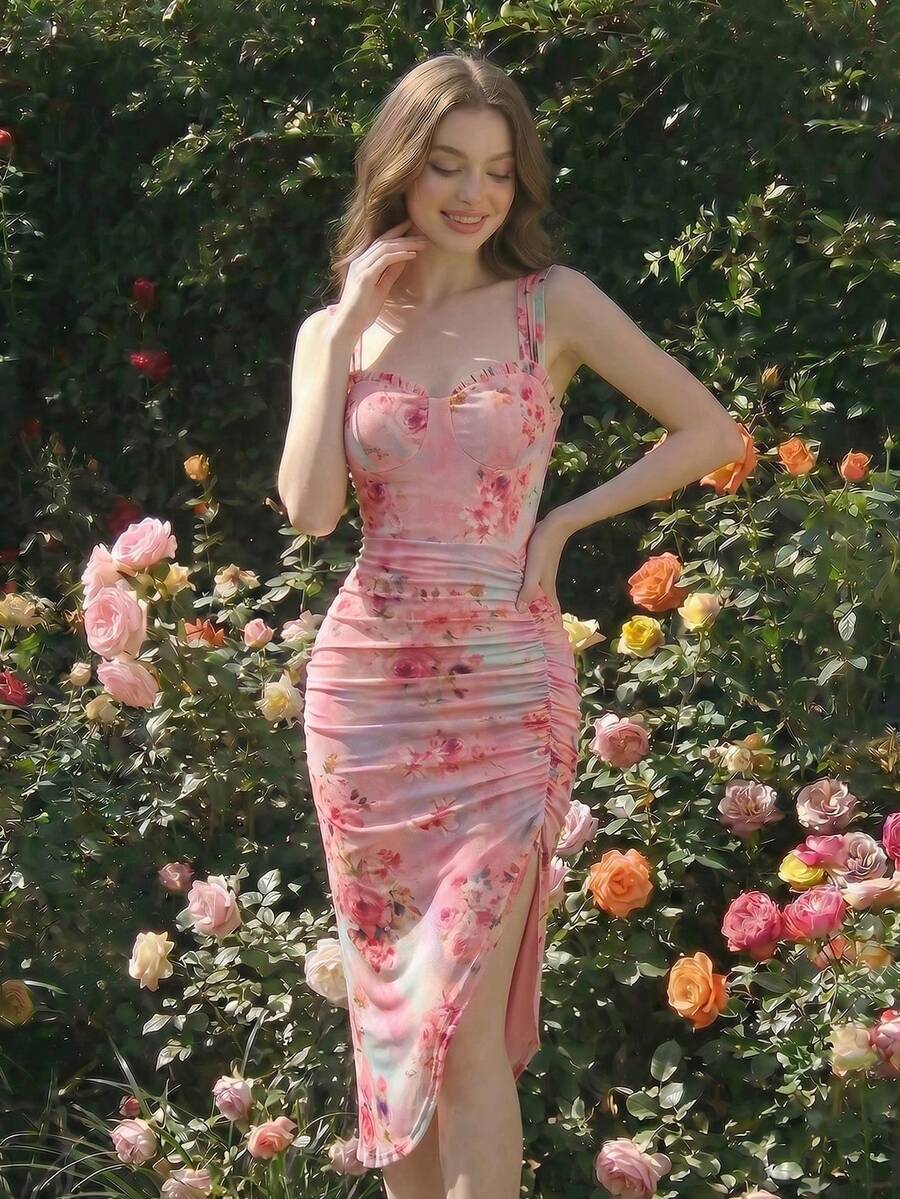 Women Midi Dresses - Multicolor - View 1