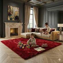 Luxury Shaggy Rug For Living Room Or Bedroom 2.00 X 1.40 - Màu Tím - Xem 3