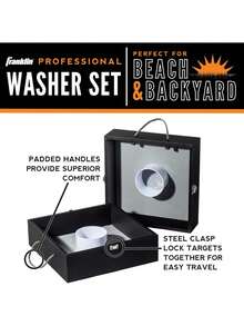 Sports Washer Set - (2) 12x 12 Folding Targets - Portable Fun - Beach, Tailgating, Parties - Bottle Cap Washers The Best Gift For Father - Fiberboard - View 2