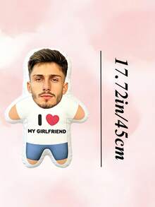 1pc Customized "I Love My Girlfriend" Photo Pillow - Personalized Face Pillow, Knitted Fabric, Heart Design Gesture, Suitable For Couples And Home Decor, Home Decor|Fun Design|Knitted Texture, Decorative Pillow, Ideal Gift For Couples, Boyfriends And Girlfriends - Perfect For Valentine's Day, Christmas, Thanksgiving, Halloween And Other Holidays - Multicolor - View 14