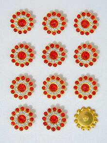 20/50/80/120pcs Set Rhinestone Beads, Fashion Red Rhinestone Decorative Beads For Jewelry Making, Suitable For Crafts - 14mm Red Diamond - View 12