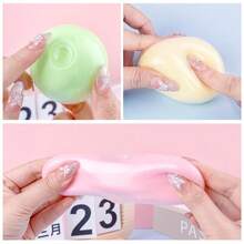 1pc Butter Dopamine Soft Handmade Squeeze Ball Toy, Stress Relief Ball, Highly Attractive Venting Ball, Popular Dopamine Handmade Squeeze Ball, Birthday Gift, Holiday Gift - Multicolor - View 3