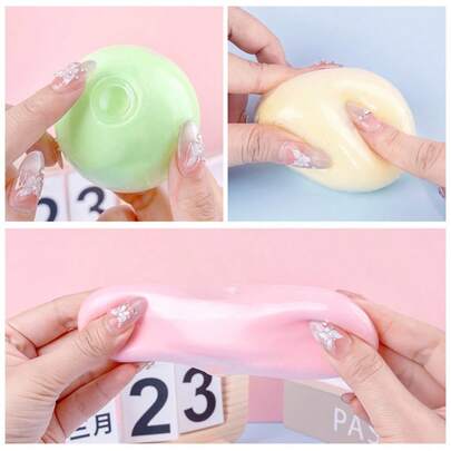 1pc Butter Dopamine Soft Handmade Squeeze Ball Toy, Stress Relief Ball, Highly Attractive Venting Ball, Popular Dopamine Handmade Squeeze Ball, Birthday Gift, Holiday Gift