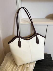 Large Capacity Handbag For Women, New Arrival Minimalist Commuting Shoulder Tote Bag - Multicolor - View 6