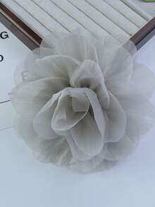 Broche de rosa de tela de organza hecho a mano de 12cm, accesorio elegante y de moda adecuado para bodas, atuendos de vacaciones - rosas - Ver 22