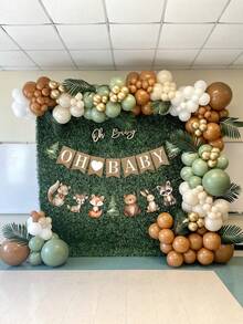 1 bộ dây treo sẵn 6ft vải bố Oh Baby cho trang trí tiệc Baby Shower chủ đề Safari, động vật rừng trung tính, tiệc tiết lộ giới tính - Nhiều màu - Xem 8
