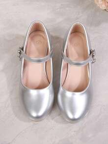 2026 New High Heel All-Season British Campus Student Ballet Princess Shoes - Silver - View 11