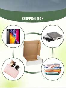 5/1pc-30*20*8/25*25*5cm 白色可折疊禮品盒，設計簡約優雅堅固紙板運輸盒，適用於禮物、伴娘邀請、節日、生日、DIY包裝，大包裝，節日禮物的理想選擇，(附贈免費賀卡) - 白色款 - 查看 5