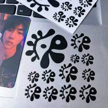 CO/RTIS Boyband Logo 3D Printed Stickers, Korean K-POP Idol Group Merchandise, Waterproof Hollow Embossed Stickers Suitable For Decorating Phones, Laptops, Tablets, Earphones, Water Bottles, Fandom Goods, Student Planner, Fan Birthday Gift - Multicolor - View 2