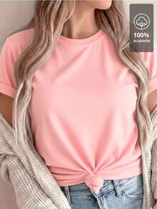 100% Multicolor T-Shirt With Paw And Heart Design - Rose - View 2