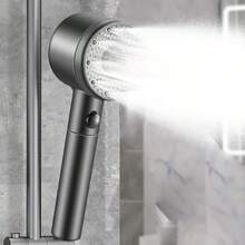 High Pressure Handheld Shower Head Set, Equipped With 5 Spray Modes, ON/OFF Switch, 59 Inch Stainless Steel Hose And Adhesive Wall Mount Bracket, Matte Black Detachable Shower Head, Suitable For Bathroom, RV And Pet Bathing - Shower Set - View 8