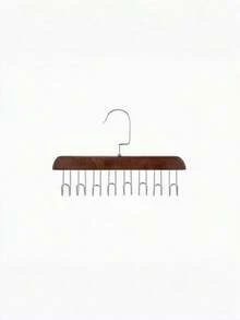 1pc Multifunctional Wooden Clothes Hanger, 8 Hooks, Space-Saving Closet Storage Rack, Stackable Clothes Rack, Clothing Storage Rack. Suitable For Storing Bedroom Home Supplies, Hanging Bras, Shirts, Underwear, Tank Tops, Hats, Ties, Vests, Etc., Seamless Clothes Hanger - Multicolor - View 15