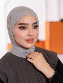 1 chiếc mũ Hijab, khăn choàng tức thì thời trang thường ngày thanh lịch, mũ trùm đầu thể thao có nút. Phong cách cổ điển tối giản thanh lịch khiêm nhường, chất liệu vải Modal mềm mượt, thoáng khí thoải mái, vành dài, khăn choàng tức thì đa năng dùng làm mũ trùm đầu thể thao turban. Phù hợp cho cuộc sống hàng ngày, lễ hội, tụ họp, thờ phụng - Nhiều màu - Xem 5