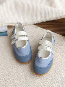 1 Pair Girls' Spring/Summer Low-Top School Princess Style Soft Sole Mary Jane Shoes - Blue - View 3