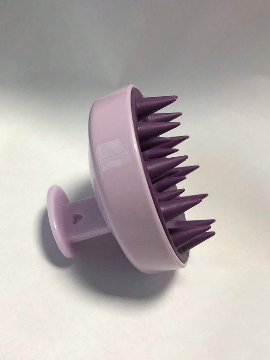 1 chiếc bàn chải gội đầu massage da đầu, lông bàn chải silicon mềm mại, dùng để chăm sóc da đầu, làm sạch da đầu khi tắm, tẩy tế bào chết, loại bỏ gàu, massage đầu, sử dụng được cả khi ướt và khô, có tay cầm, dễ cầm nắm, bàn chải gội đầu massage hai màu, bàn chải/lược chải tóc. - Nhiều màu - Xem 1