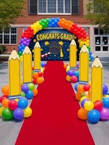 Kindergarten Graduation Decoration: Crayon Garden Sign, 31.5 Inch Large Preschool Graduation Outdoor Decor, Cute Crayon Party Photo Prop, Classroom, School, Graduation Congratulations, Back To School Decoration - Pencil Floor Insert - View 6