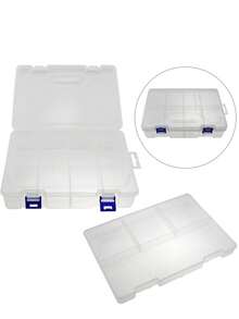 1pc Plastic Divided Storage Box Transparent Fishing Tackle Box Waterproof Compartment Storage Box DIY Craft Storage Box - Multicolor - View 5