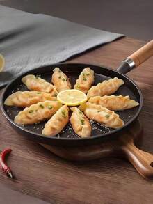 Cast Iron Skillet With Handle (2 Sizes) - Flat-Bottom Pan Ideal For Pancakes, Eggs, And Crepes. Durable, Non-Stick Cookware Suitable For Induction, Gas Stoves, And Campfires; Perfect For Breakfast, BBQ, Camping, And Outdoor Cooking. - View 6
