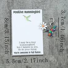 9pcs Unique Hummingbird Keychains, Charming Hummingbird Creative Keychains Accessories, Fashion Keychains For Men & Women Handbags, Coin Purses, Suitable For Family Gatherings, Birthdays, Holidays, Party Decorations. - Multicolor - View 4