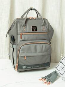 LEQUEEN 1 buah Tas Mummy Kain Oxford dengan Banyak Kompartemen, Tas Popok Ibu Hamil Kapasitas Besar untuk Bepergian, Desain Ransel Cocok untuk Wanita Hamil - MultiWarna - View 12