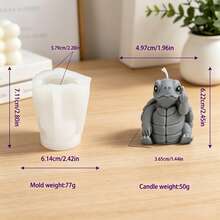 Molde de silicona para vela de tortuga divertida y grosera, diseño de tortuga, molde para hacer velas de aromaterapia DIY para decoración del hogar - Molde de tortuga-91466 - Ver 10