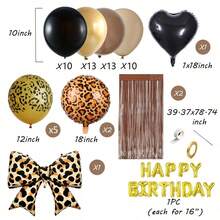 58件豹紋生日裝飾品 黑棕金氣球「Happy Birthday」鋁箔字母流蘇簾 女士女孩豹紋派對生日派對單身女派對裝飾 豹紋派對裝飾 - 查看 10