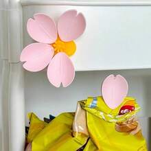 10pcs Pink Cherry Blossom Clip, Creative Decorative Fridge Magnet, Dual-Purpose Sealing Clip & Magnetic Sticker, Fun Refrigerator Ornament, Practical Kitchen Gadget, Lovely Home Decor Accessory Suitable For Kitchen Office Indoor Daily Decoration - Multicolor - View 2