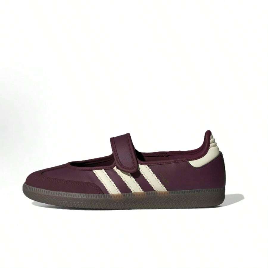 Adidas Originals Samba Jane, Comfortable And Versatile Flat Mary Jane Shoes, Women's, Burgundy. - Burgundy - View 1