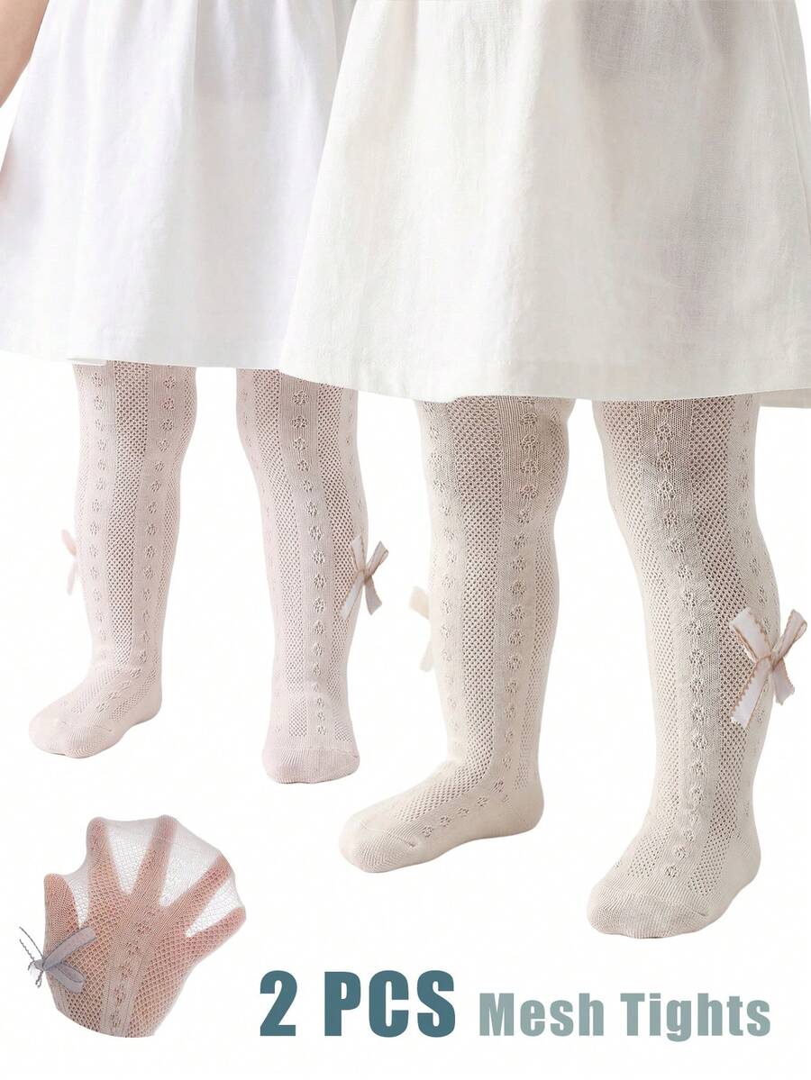 2 chiếc quần legging lưới mùa hè cho bé gái - Nhẹ, co giãn, thoáng khí, phù hợp cho thời tiết nóng, chất liệu lưới mềm mại. - Nhiều màu - Xem 1