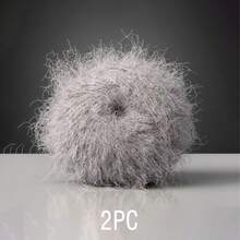 2 Packs Long Hair Mohair Chunky Yarn Balls - Soft Skin-Friendly Faux Fur Thread, Handmade DIY Wool Yarn, Sweater Crochet & Knitting - Ball Of Yarn - View 8