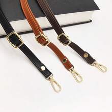 1pc PU Leather Replacement Shoulder Strap - 51 Inch Adjustable Length Crossbody Bag Strap With Gold Clasp And Buckle | Heavy-Duty Hardware, Suitable For DIY Handbag Making - New Model - View 5