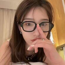 1pc Women's Retro Square Frame Fashion Glasses, Casual Versatile Daily Accessory - Multicolor - View 6