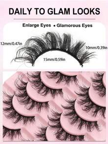 10 Pasang Bulu Mata DD Russian Curl untuk Liburan, Lengkungan Tinggi, Ekstensi Bulu Mata Tebal dan Penuh - View 4