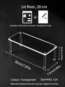 1pc 1-5 Tier Clear Acrylic Display Stand, Makeup Organizer, Perfume Acrylic Rack, Cupcake Stand, Suitable For Food, Dessert, Cosmetics Display, Supplier Products. Tabletop Transparent Acrylic Handmade Doll, Perfume, Cosmetics, Cake Accessories Multi-Function Storage Rack. - Clear - View 7