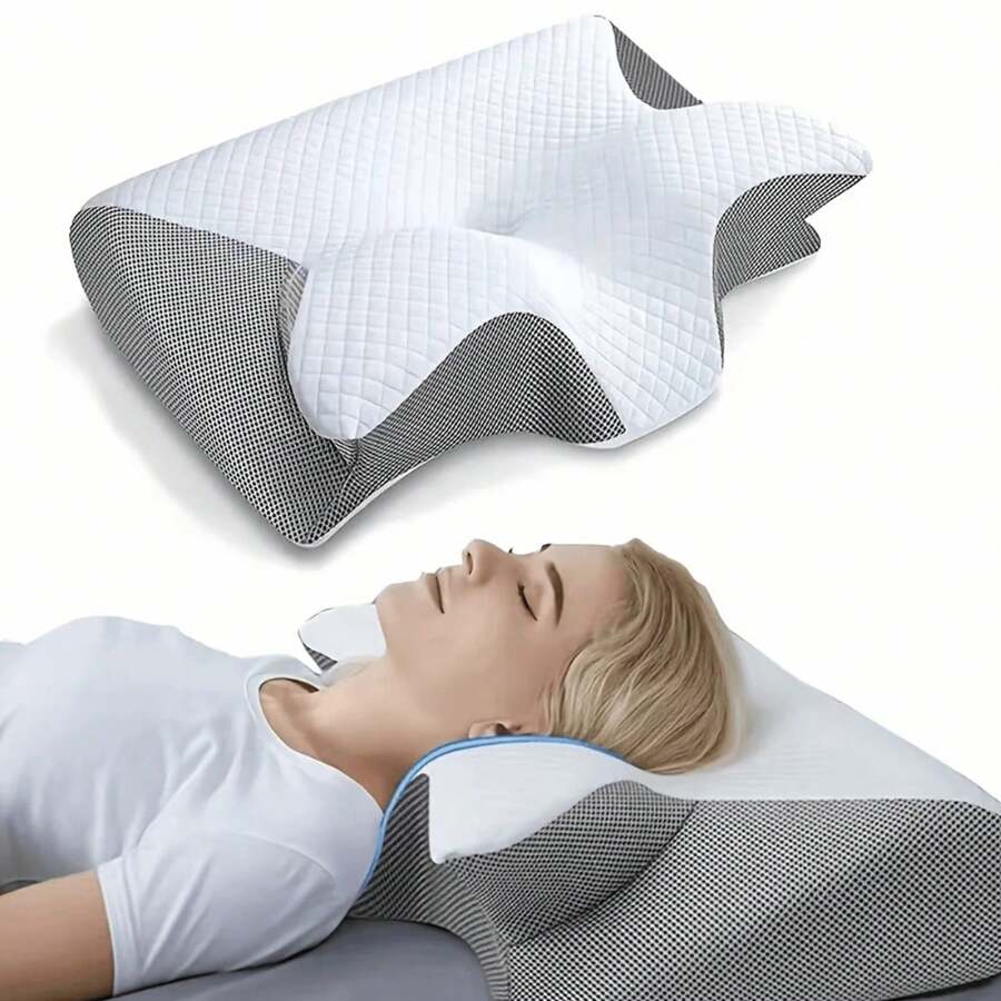 Memory Foam Butterfly Pillow, Ergonomic Neck Support And Relaxation Function, Suitable For Back/Side Sleepers, Helps Improve Sleep Quality, Great Gift For Family, Suitable For All Seasons - Horn Pillow - View 1