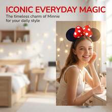 Disney Minnie Mouse Ears Headband With Red Polka Dot Bow - Classic Plush Mouse Ears, Suitable For Costume Parties, Theme Events, Outdoor Photos, Disney Parks, Cosplay, And Daily Wear - Multicolor - View 4