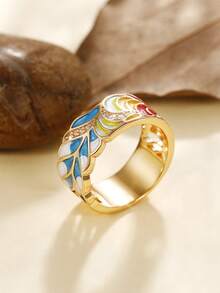 1pc Elegant Cubic Zirconia Ring For Women, Valentine's Day Gift, Wedding Anniversary Party Accessory - 1# - View 7