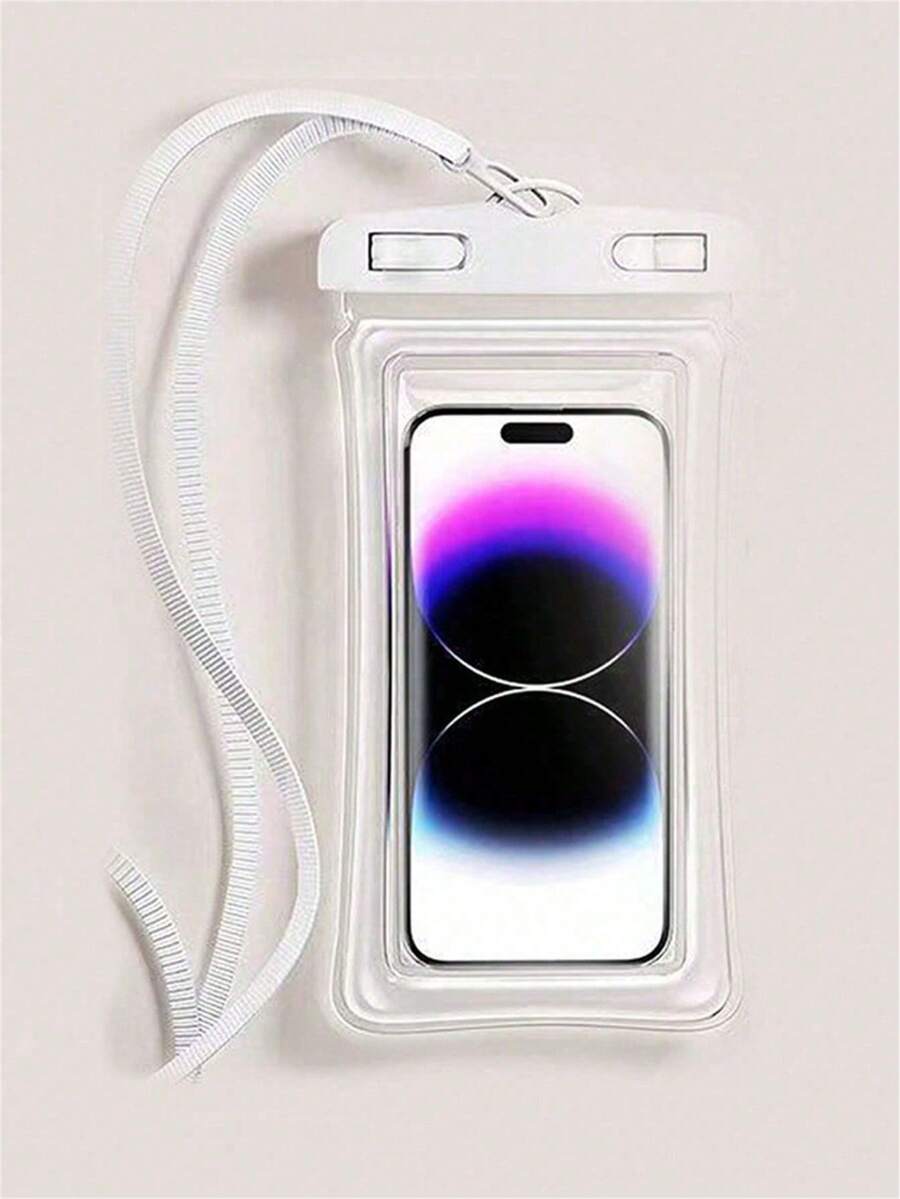 1/2 Peças Bolsa Universal à Prova d'Água IPX8 para Celular com Airbag, Capa à Prova d'Água para Celular para Natação Subaquática, Bolsa Seca de Praia para Smartphone (Preto + Branco), Essencial de Viagem, Suprimentos Escolares de Volta às Aulas, Essencial de Férias de Camping e Feriado, Acessório de Férias, Mini Acessório de Viagem de Verão, Item Indispensável de Viagem, Suprimentos Escolares, Suprimentos de Volta às Aulas - Visão 1