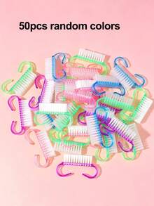 50Pcs Small Nail Brush Cleaning Brush Nail Dust Sweeping Dirt Cleaning Brush Multi-Functional Brush - Multicolor - View 9
