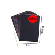 Juego de pintura para rayar para niños, colores mágicos del arco iris, pintura artística para rascar, libros de tarjetas, plantilla de educación temprana, juguetes de dibujo para chico - Príncipe Princesa - Ver 10