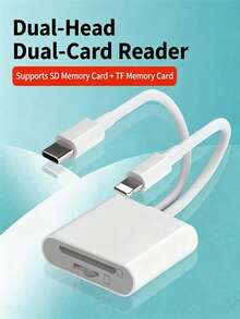 قارئ بطاقات USB C، محول قارئ بطاقات TF SD نوع C 2 في 1، قارئ بطاقات ذاكرة خارجي محمول لهاتف أندرويد والكمبيوتر المحمول والكاميرا - مشاهدة 5