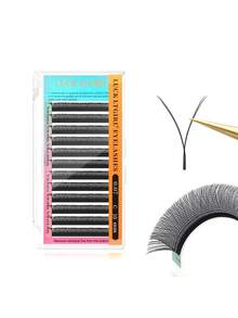 1pc YY 0.07 C D Curl Handmade High-Quality Soft Lightweight Natural Eyelash Extensions, Suitable For Professional Eyelash Cluster, Eyelash Cluster, Single Eyelash, False Eyelashes - Black - View 17
