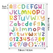 15pcs 7.6"X9" Colorful Letter Stickers, 1" Alphabet & Number Stickers, Holiday Party Decor Letters, Greeting Card Decoration, Phone Case DIY, Scrapbooking Stickers, 3 Font Styles, Multi-Color Design - Colorful Letter and Number Stickers - View 9